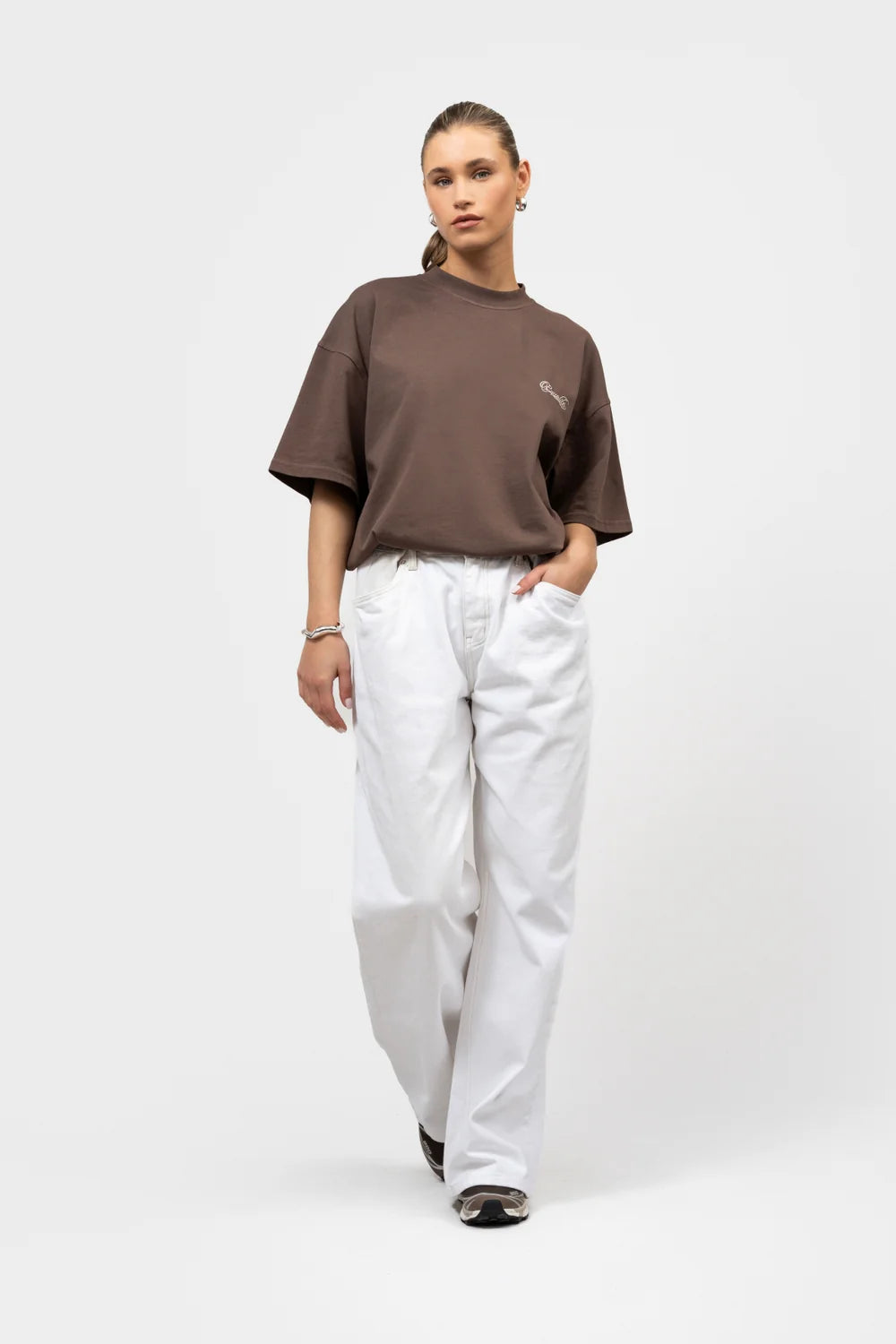 YUKI BOXY TEE TOBACCO