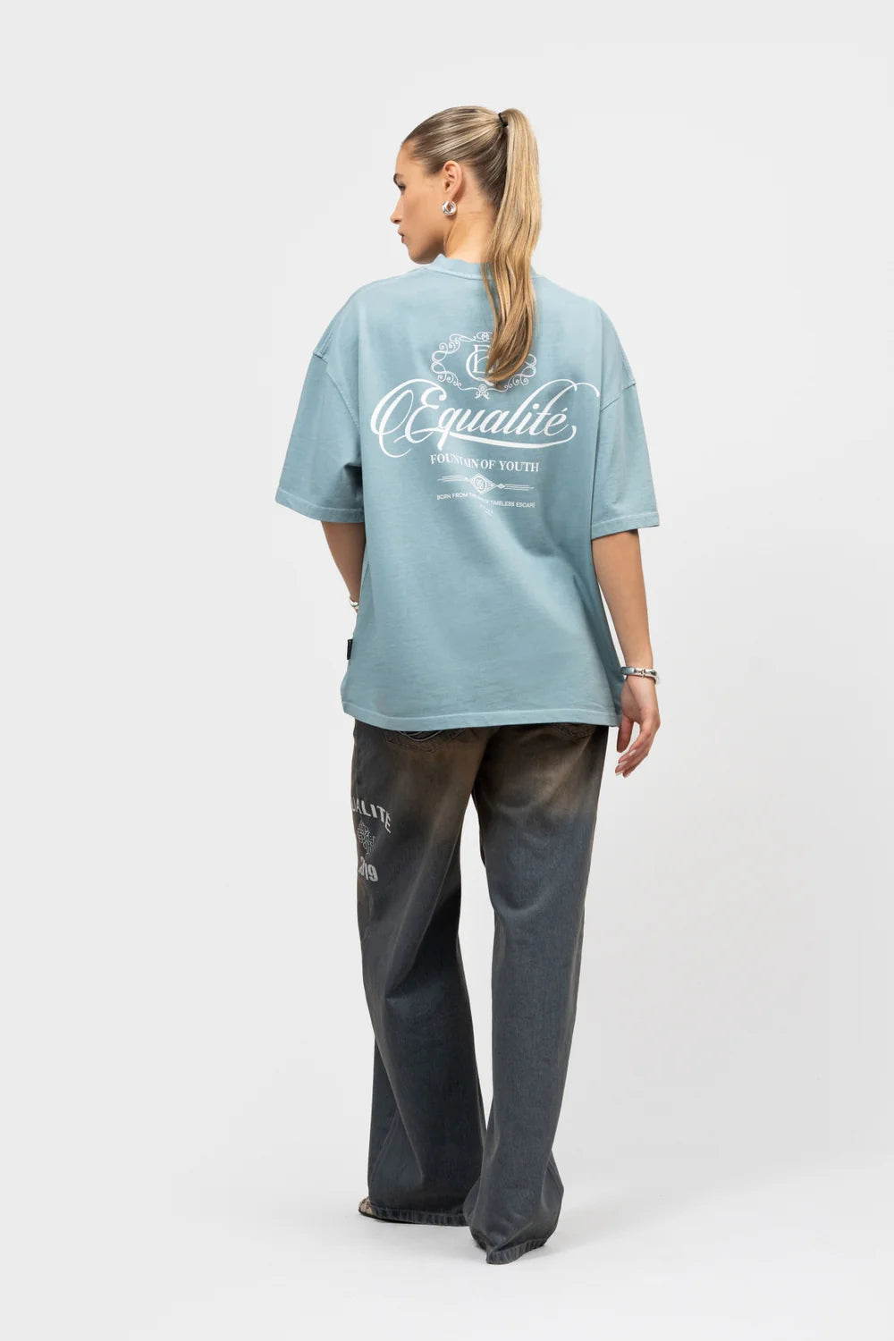 YUKI BOXY TEE WASHED LIGHT BLUE