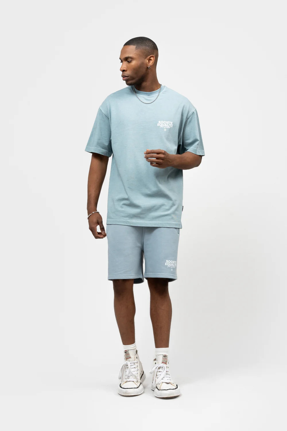 SOCIETÉ 2.0 OVERSIZED TEE LICHTBLAUW