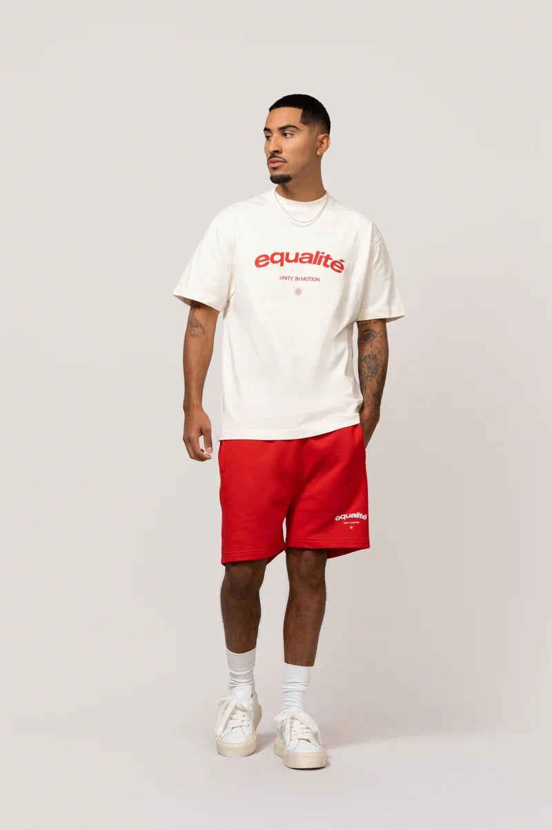CELESTE OVERSIZED TEE OFF-WHITE & RED