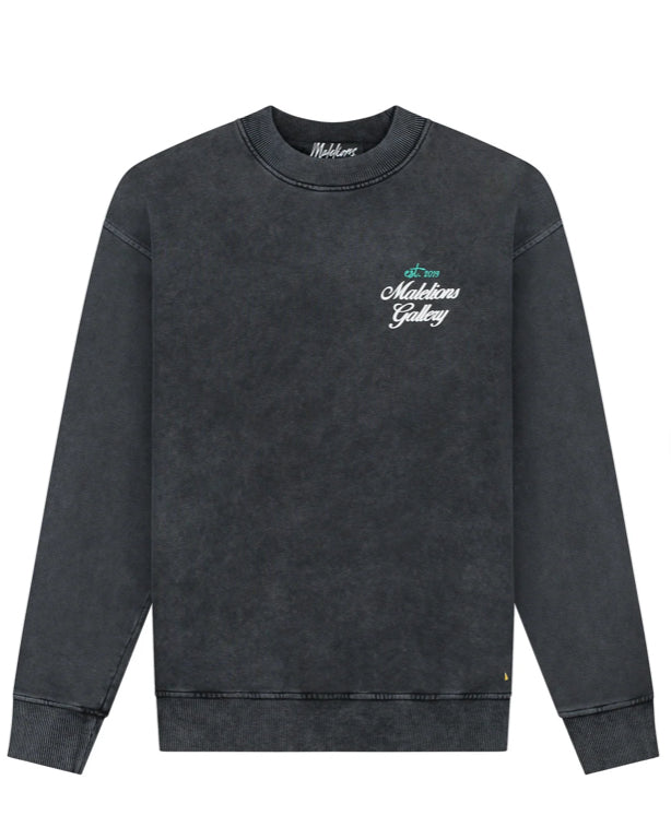 Malelions Heren Galerij Sweater | Acid Wassing