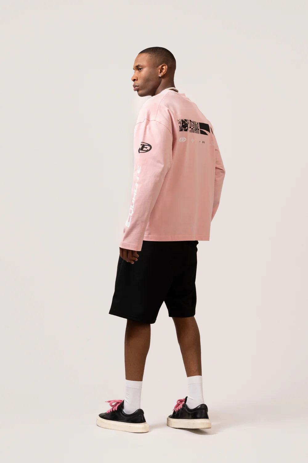 ADRENALINE LONGSLEEVE TEE PINK & BLACK