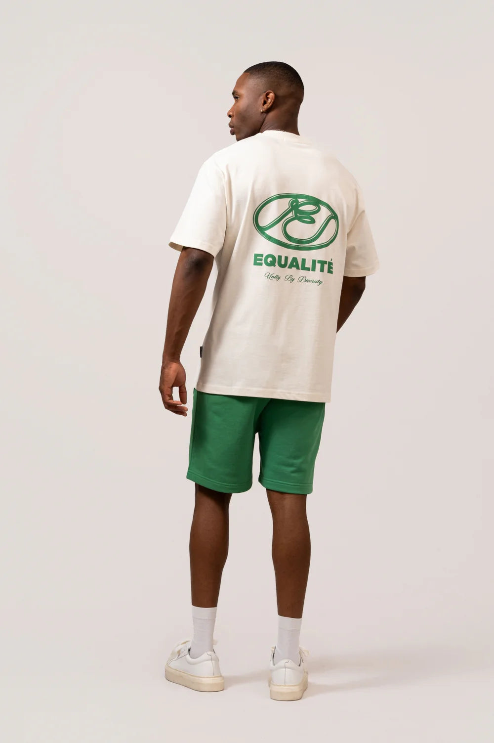 ARID OVERSIZED TEE OFF-WHITE & FOREST GREEN