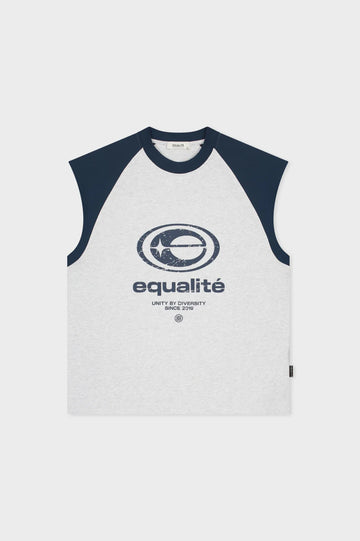 Equalite - ELAN RAGLAN TANKTOP - MELANGE GREY & NAVY