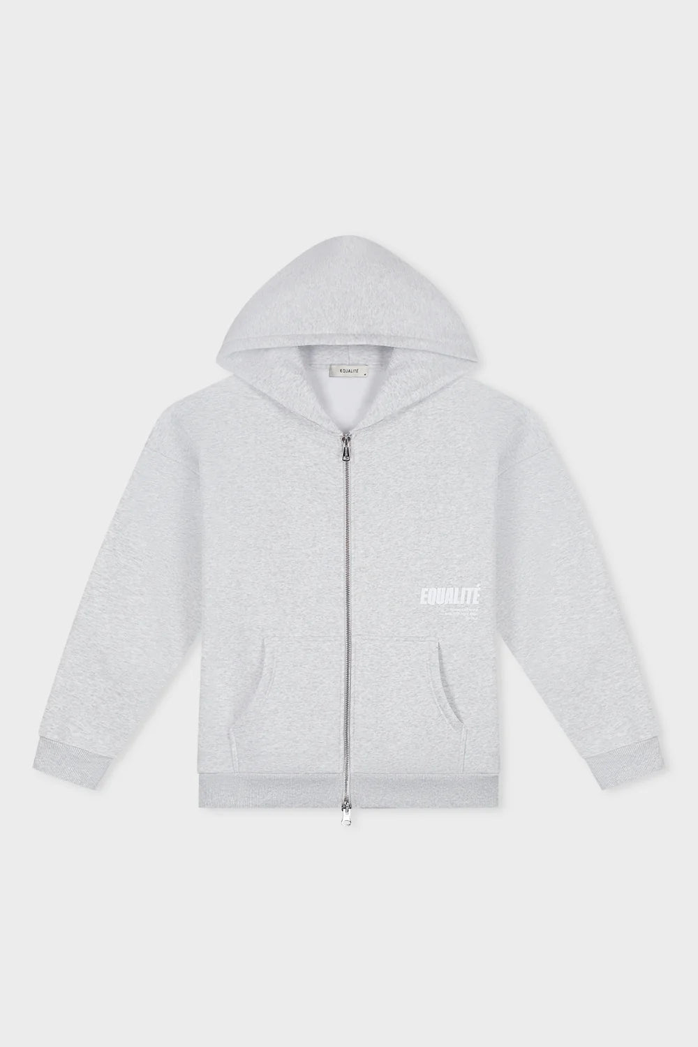 ELIA OVERSIZED FULL ZIP HOODIE MELANGE GREY