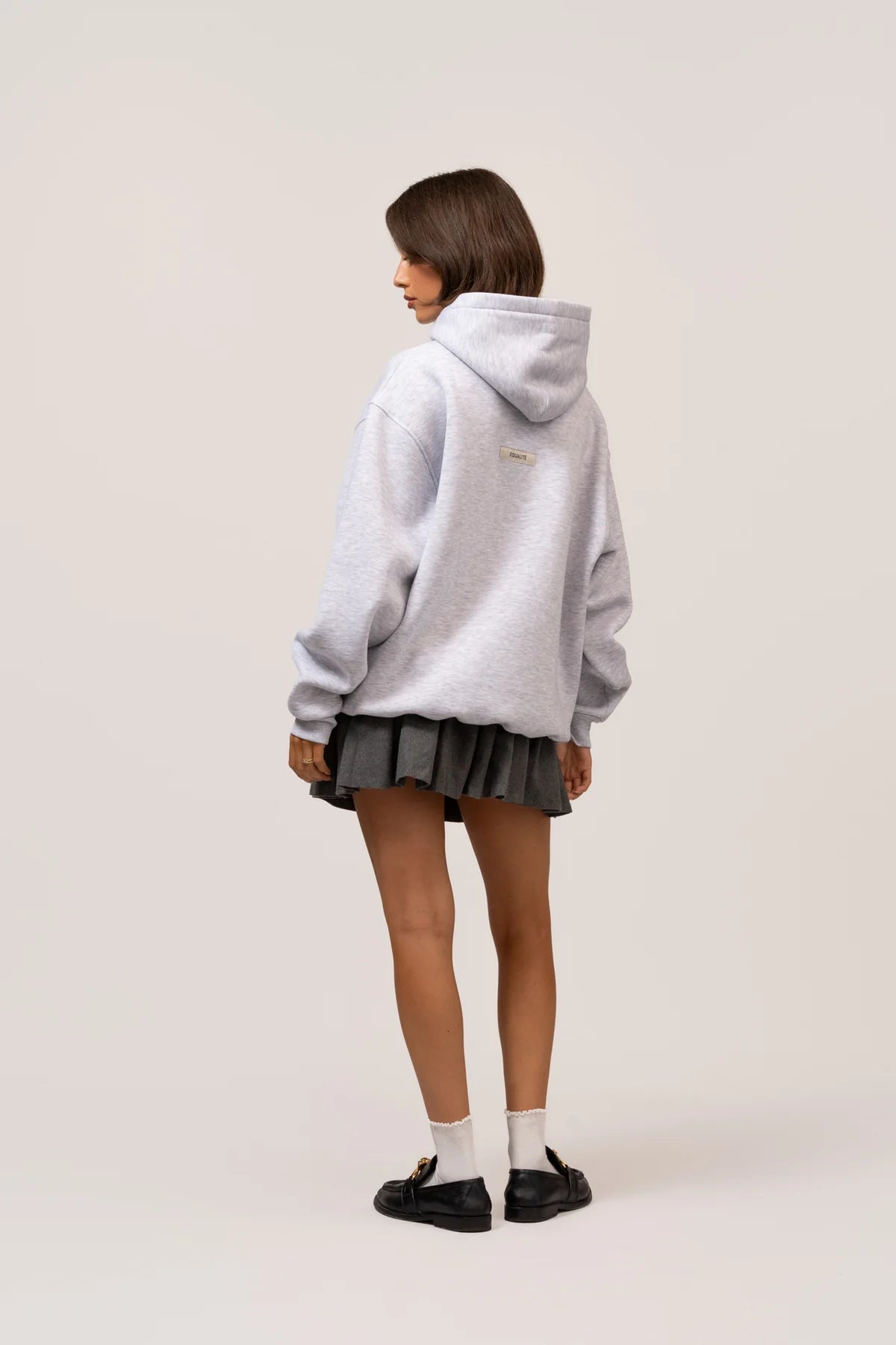 EQ OVERSIZED HOODIE MELANGE GREY