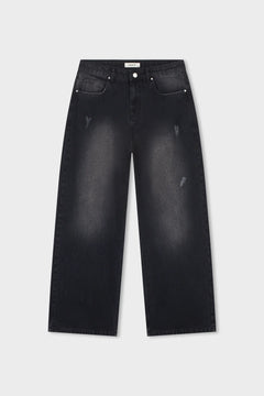 Equalité Fem Baggy Jeans Obsidian Black – voorzijde