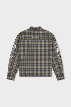 Equalité - FLANNEL SHIRT - ARMY & TAUPE