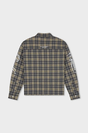 Equalité - FLANNEL SHIRT - ARMY & TAUPE