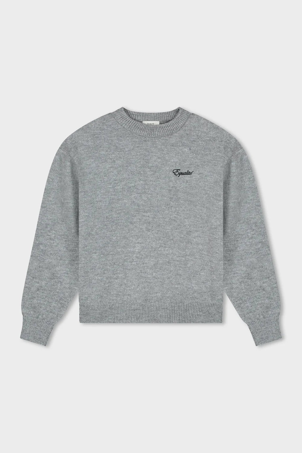 FLUFFY KNIT SWEATER GREY