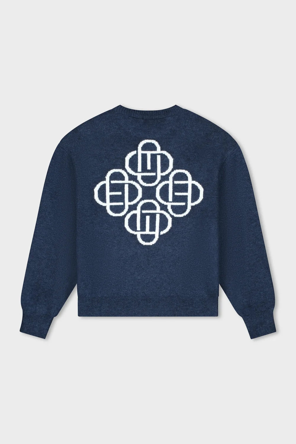 FLUFFY KNIT SWEATER NAVY