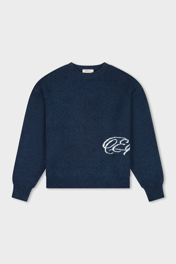 Equalité Fluffy Knit Sweater Navy – voorzijde