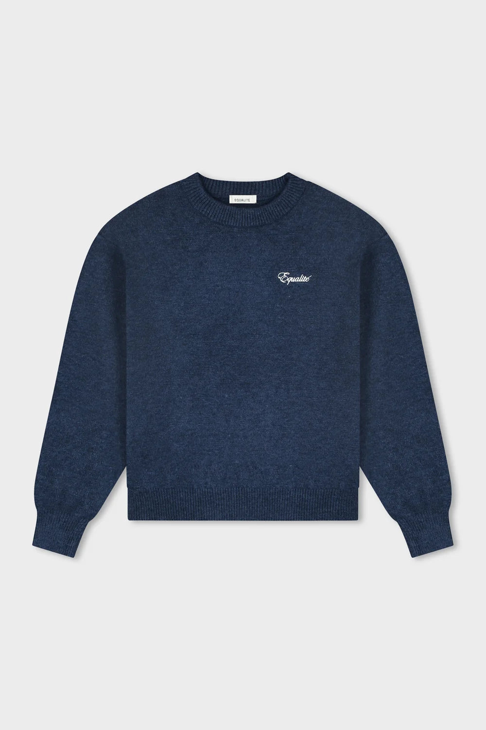 FLUFFY KNIT SWEATER NAVY