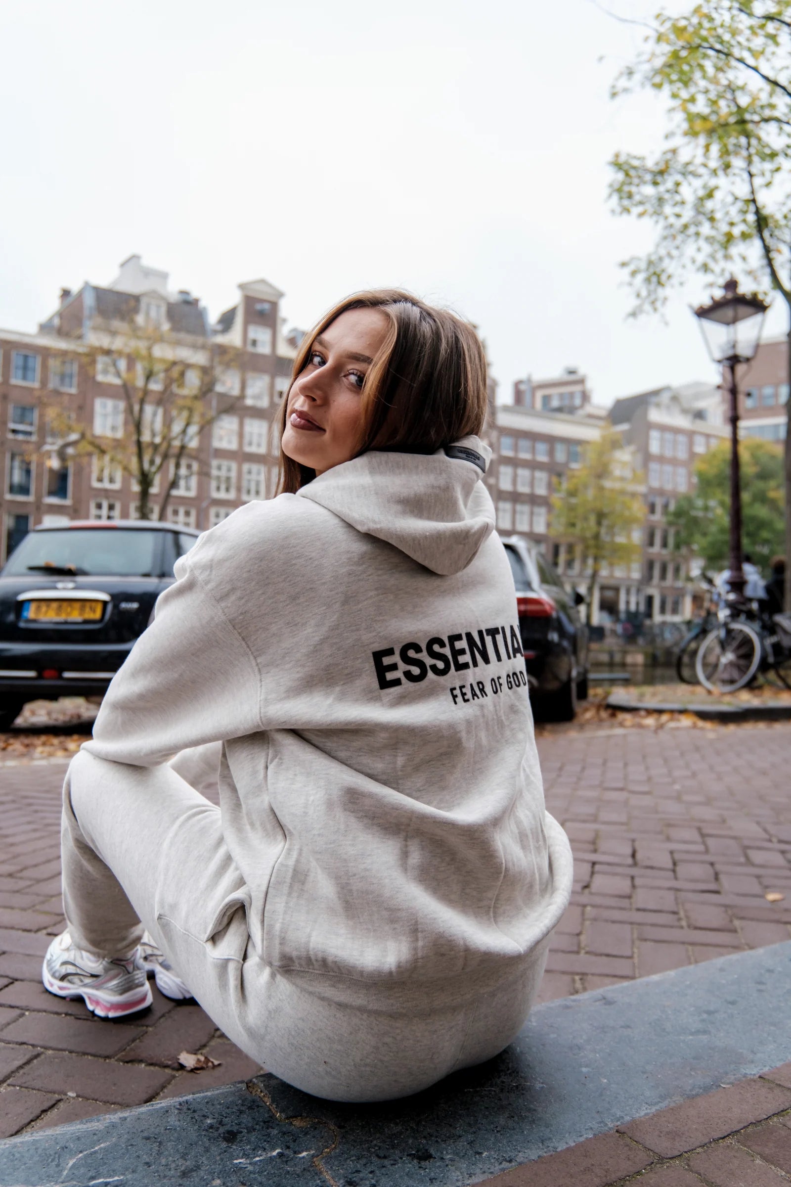 Fear of God Essentials Light Oatmeal Hoodie