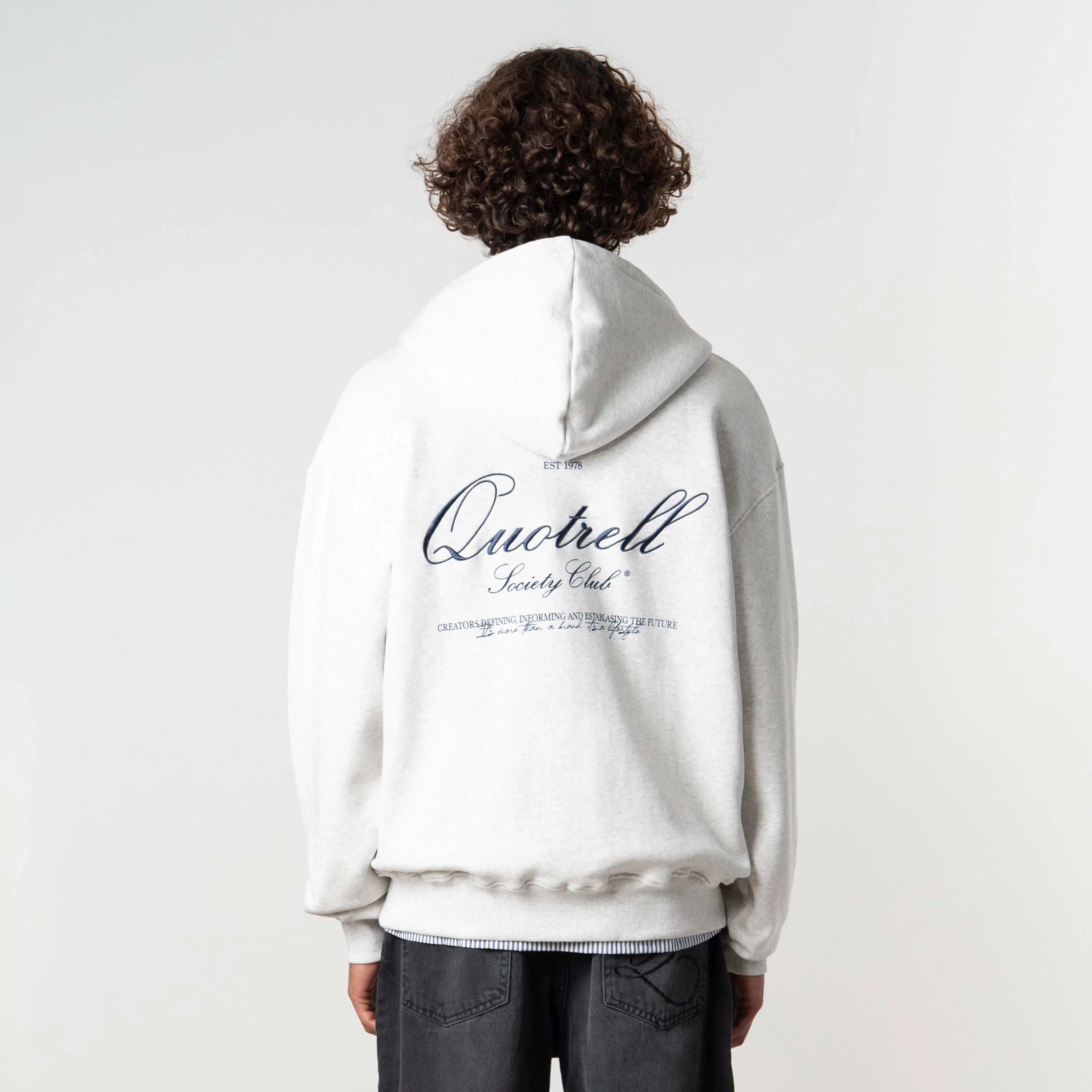 CREATORS ZIP HOODIE | LIGHT GREY MELEE/BLU