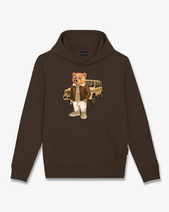 Baron Filou - Hoodie Filou 183 - Brown - Capuchontrui heren met kangoeroezak