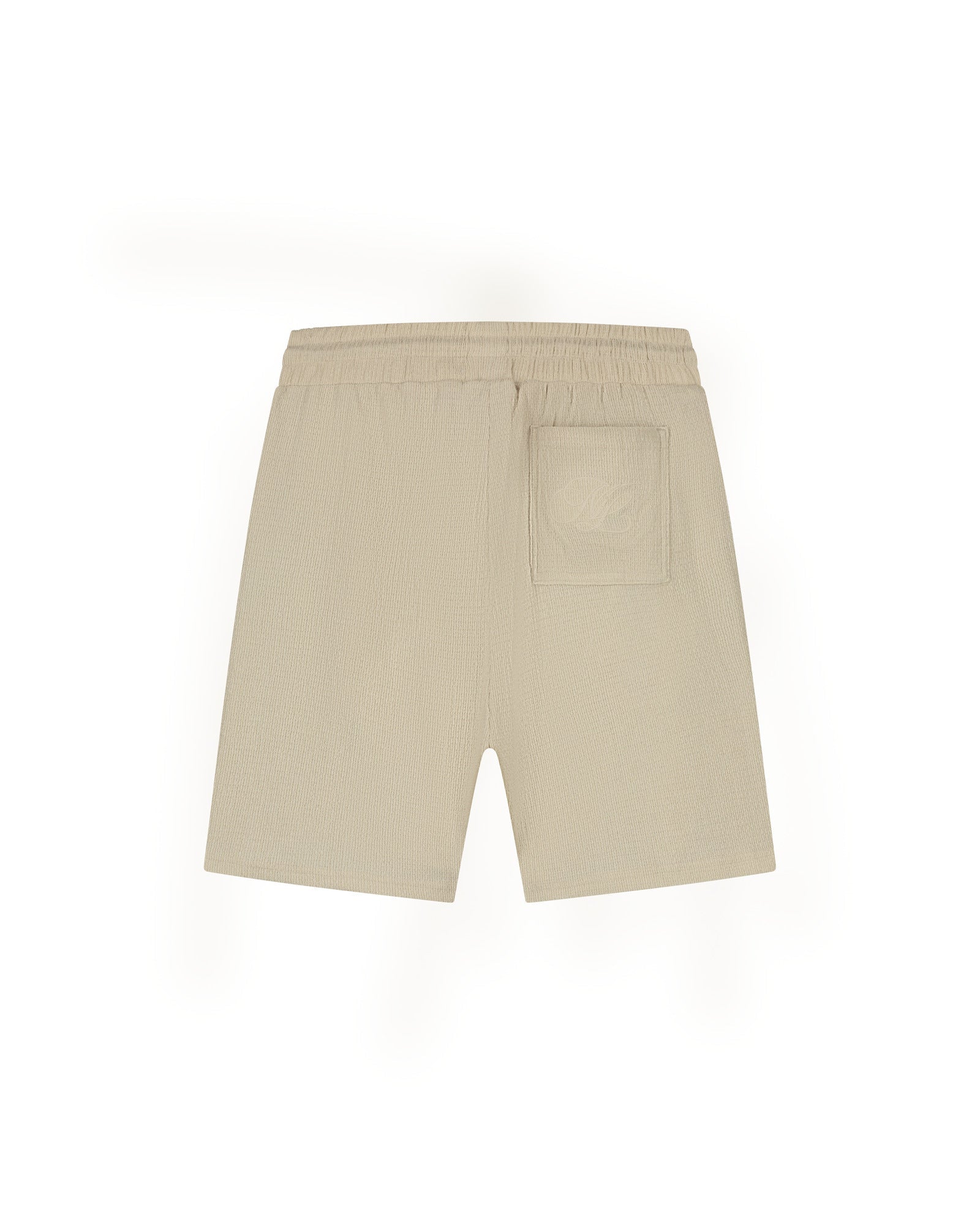 Malelions Heren Emblem Seersucker Shorts | Licht Taupe