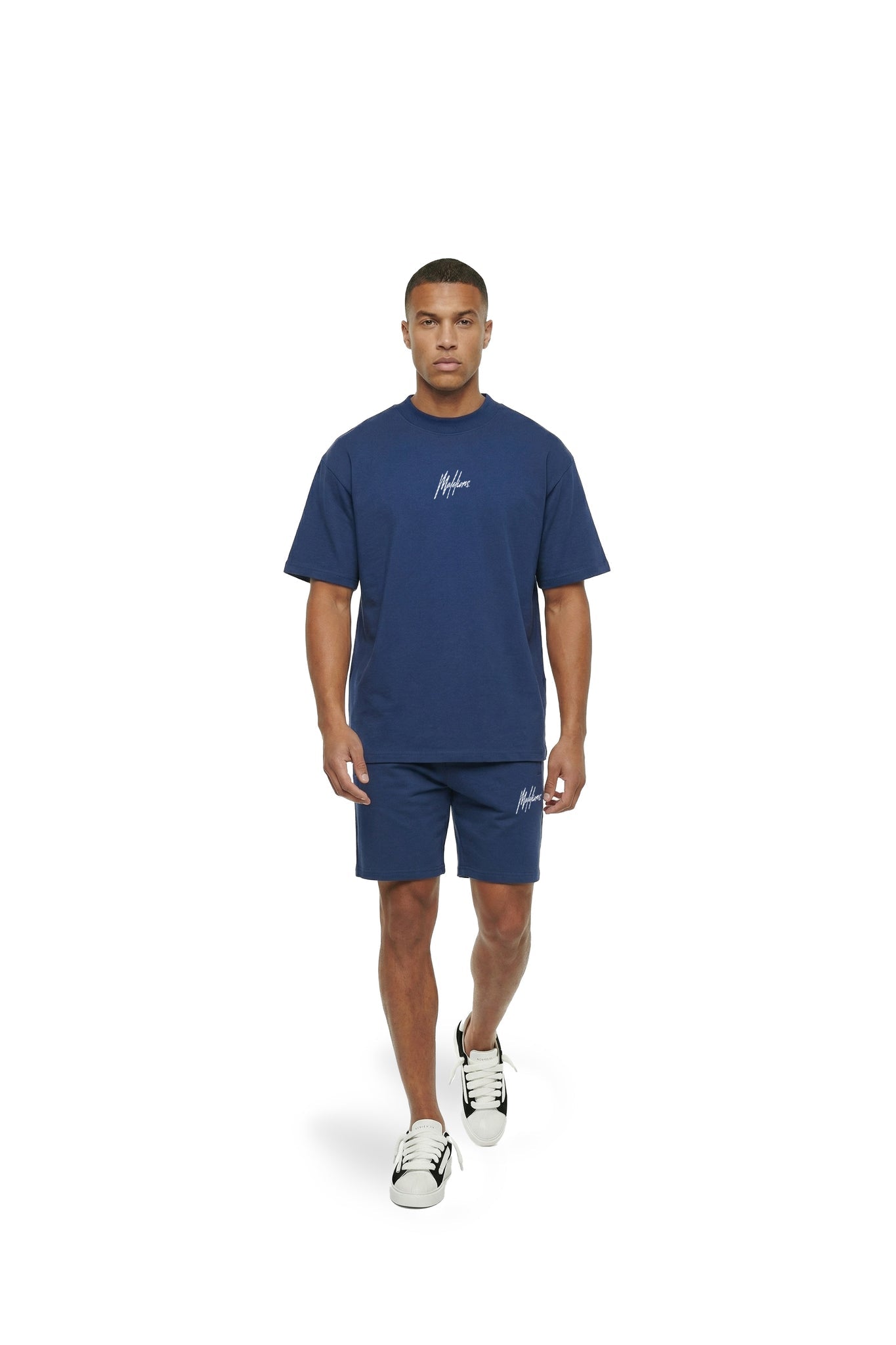 Malelions Heren Gestreept Signature Short | Kobalt