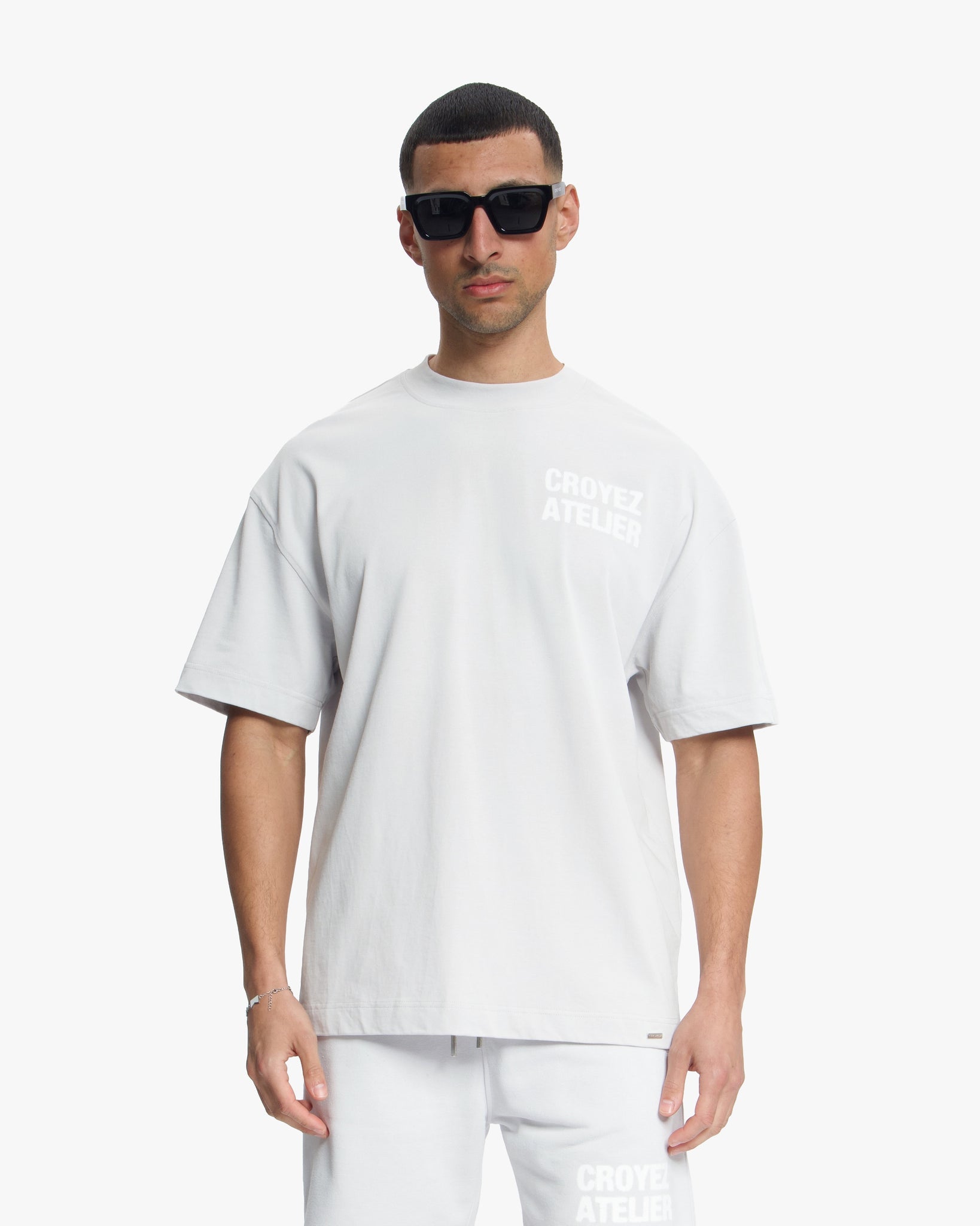 Croyez Sprayed Atelier T-shirt | Lichtgrijs