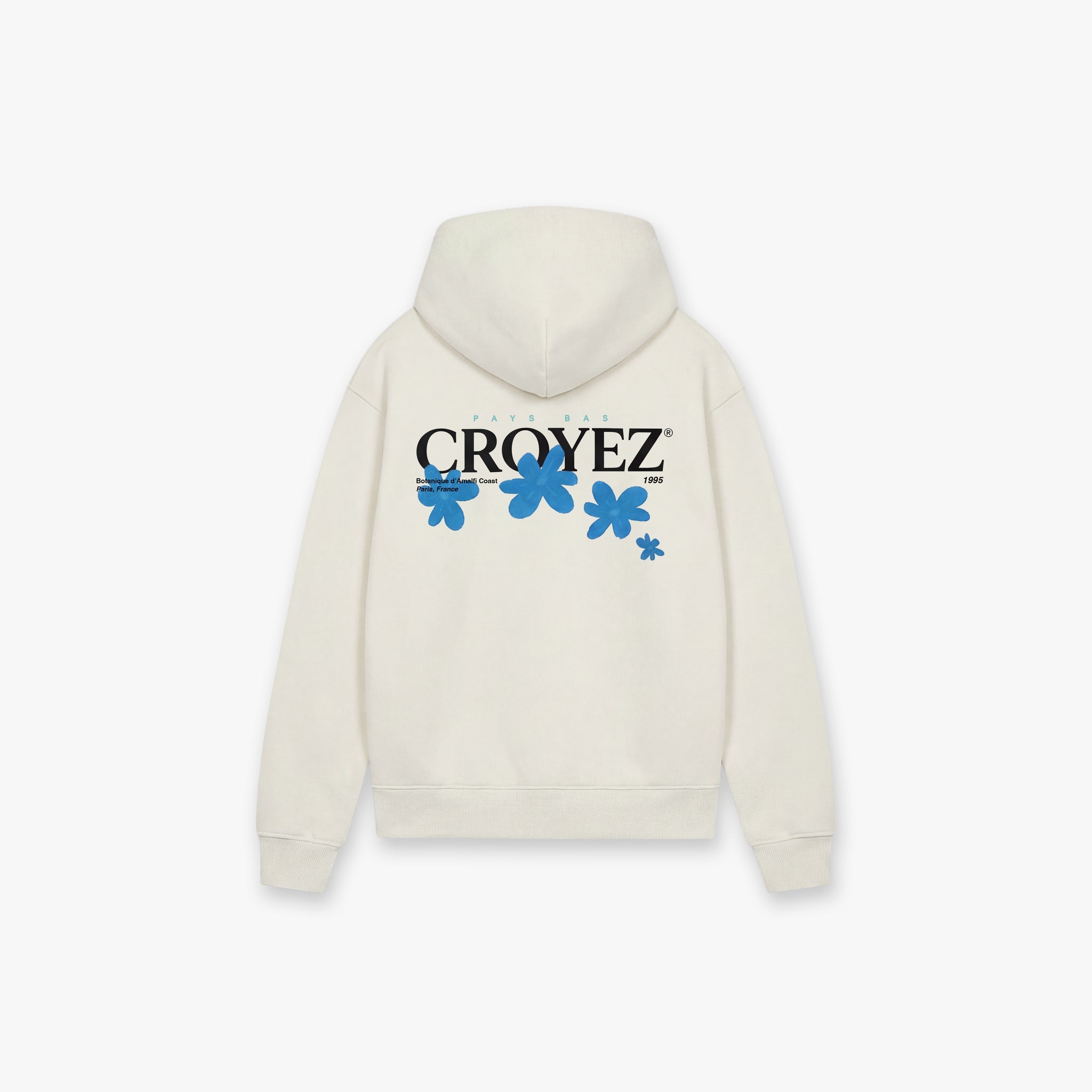 Croyez Botanique Zip Hoodie | Off-White/Tiffany Blue