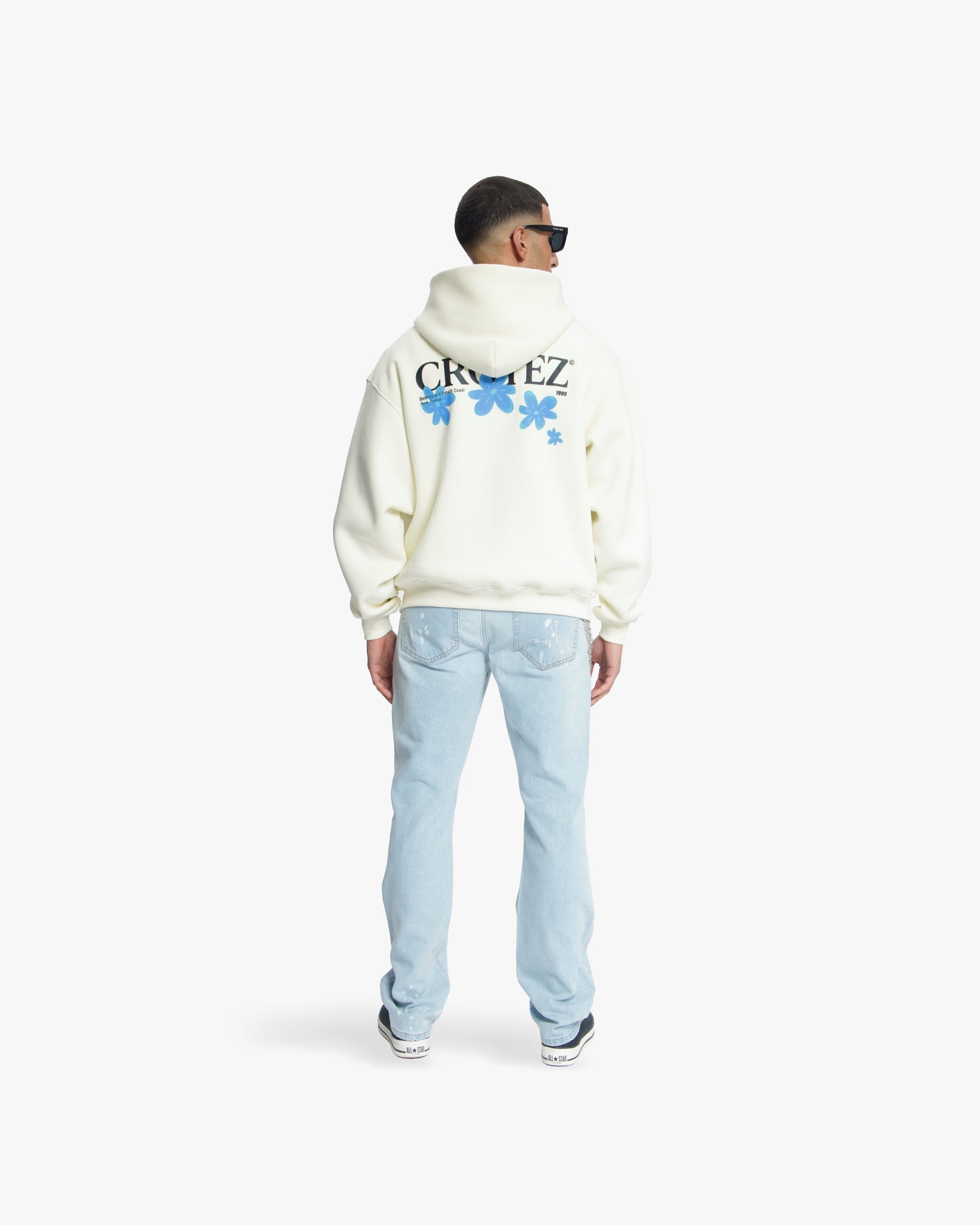 Croyez Botanique Zip Hoodie | Gebroken wit/Tiffany Blue