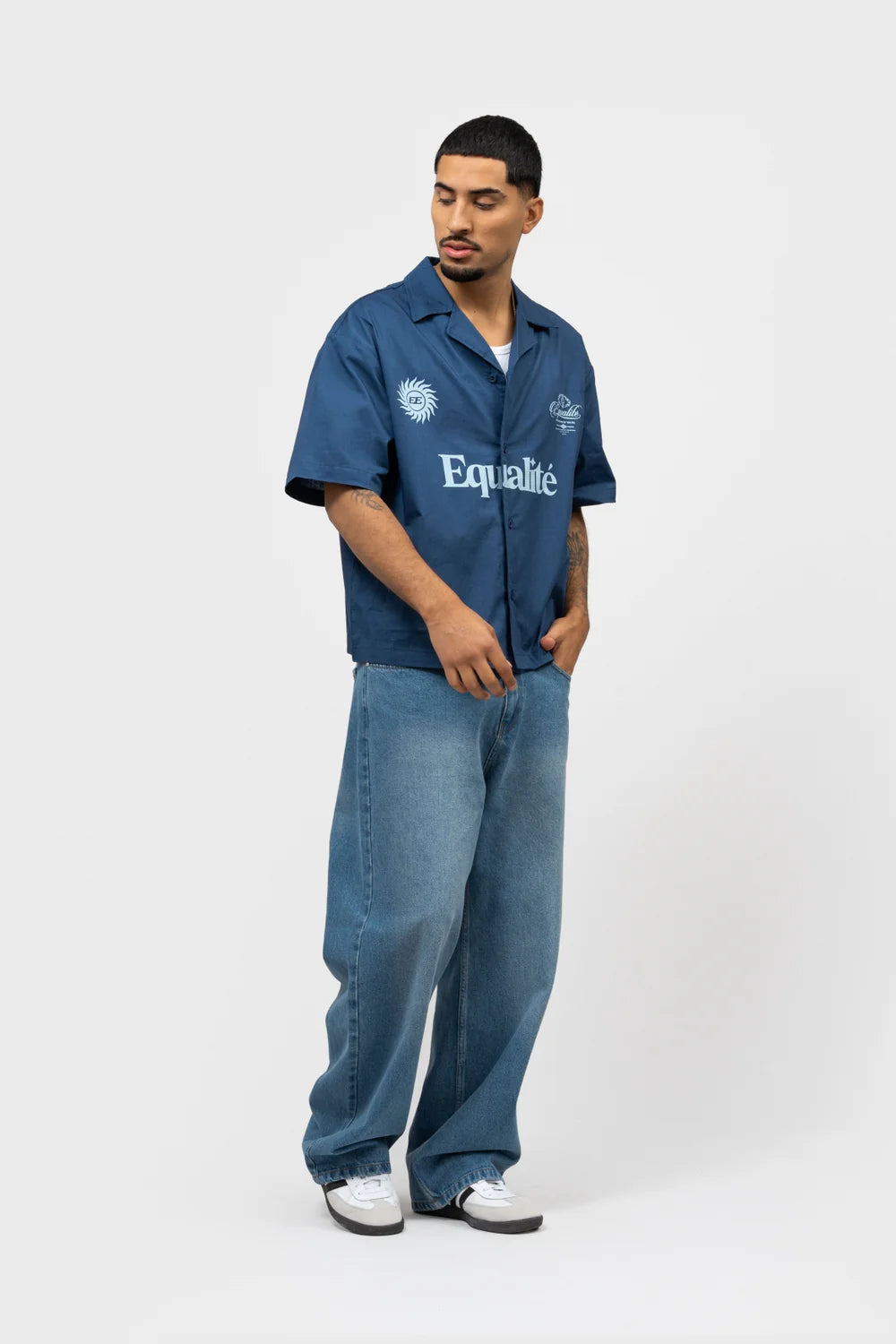 ASH BOXY SHIRT - NAVY