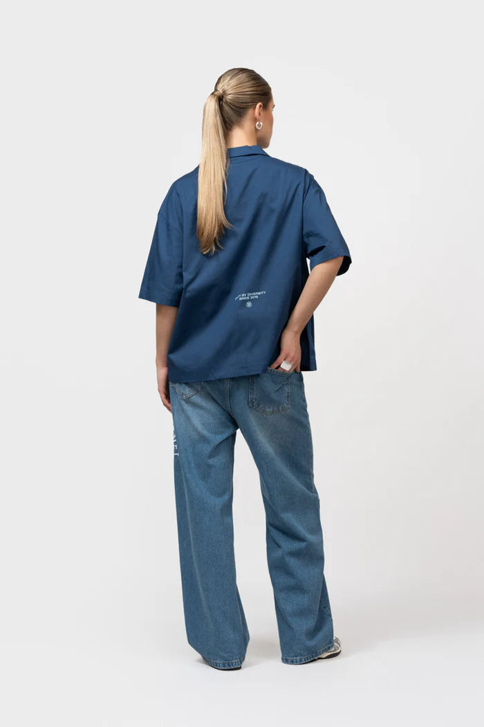 ASH BOXY SHIRT - NAVY