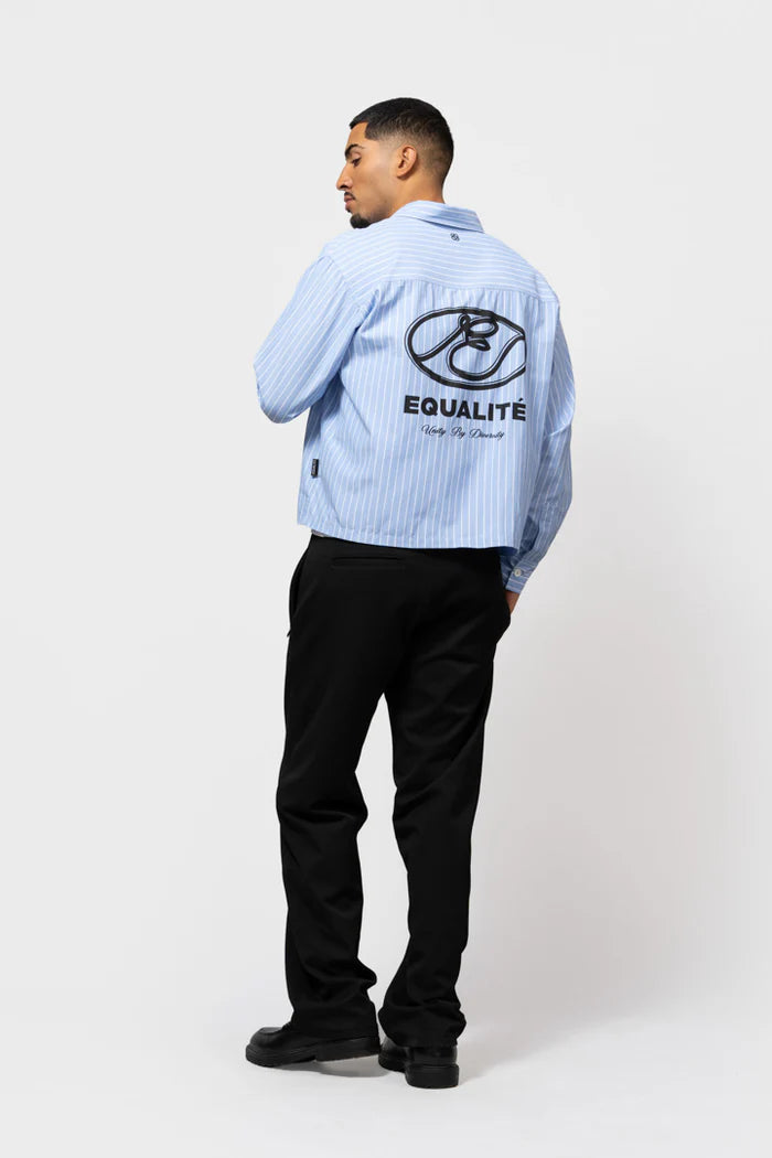 ARID SHIRT LANGE MOUW - GESTREEPT BLAUW