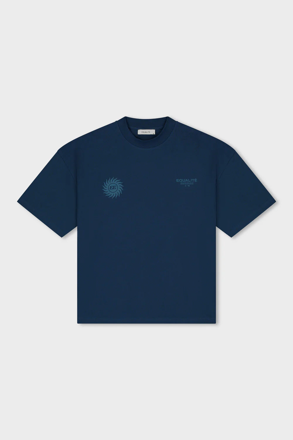 SUNNY BOXY FIT TEE | NAVY & LIGHT BLUE
