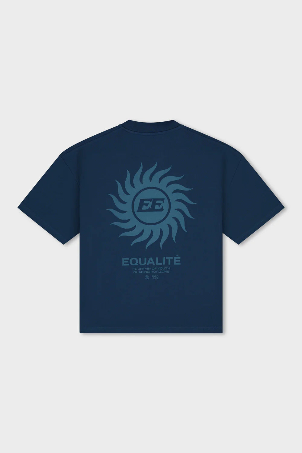 SUNNY BOXY FIT TEE | NAVY & LIGHT BLUE