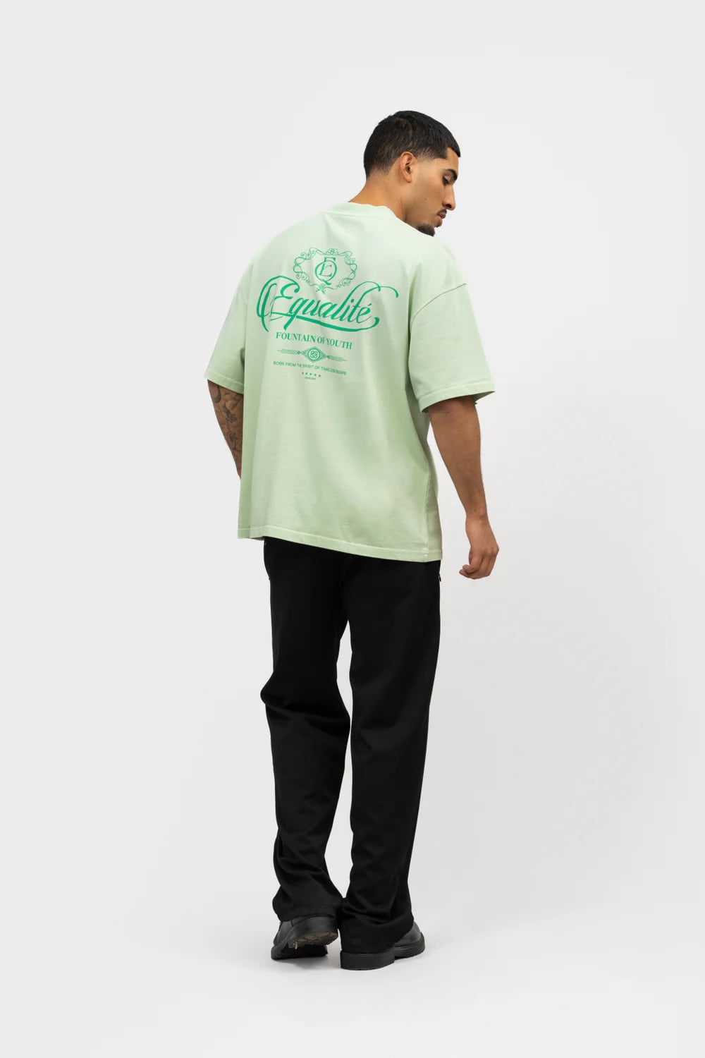 YUKI BOXY TEE - ZACHT LICHTGROEN