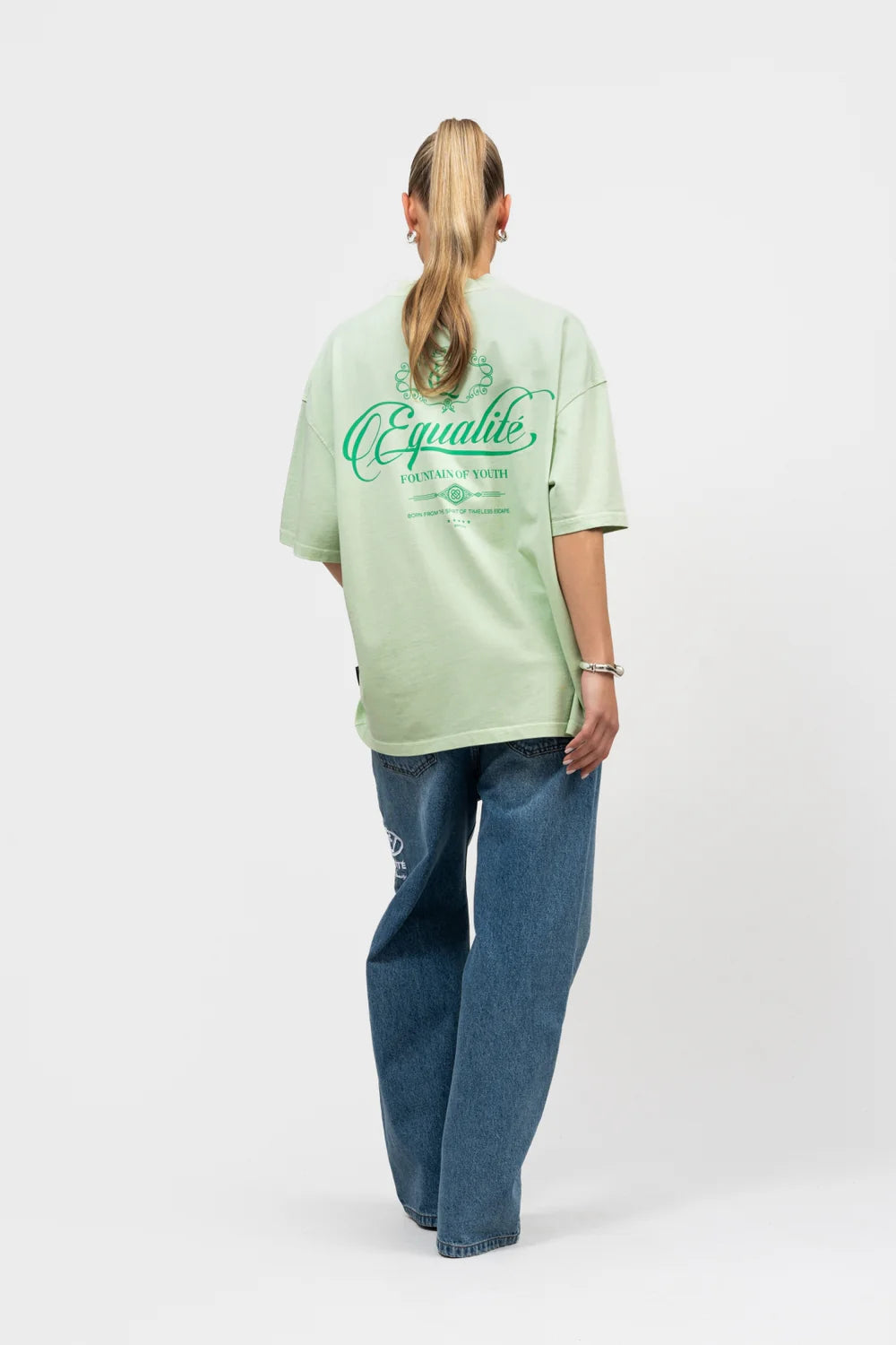 YUKI BOXY TEE - SOFT LIGHT GREEN