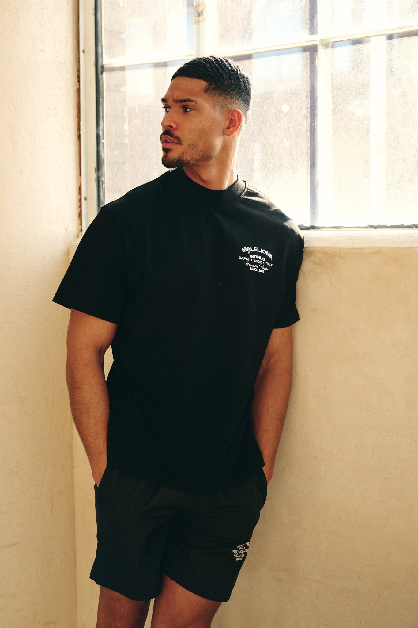 Malelions Heren Permanent Vacation Zwemshorts | Zwart