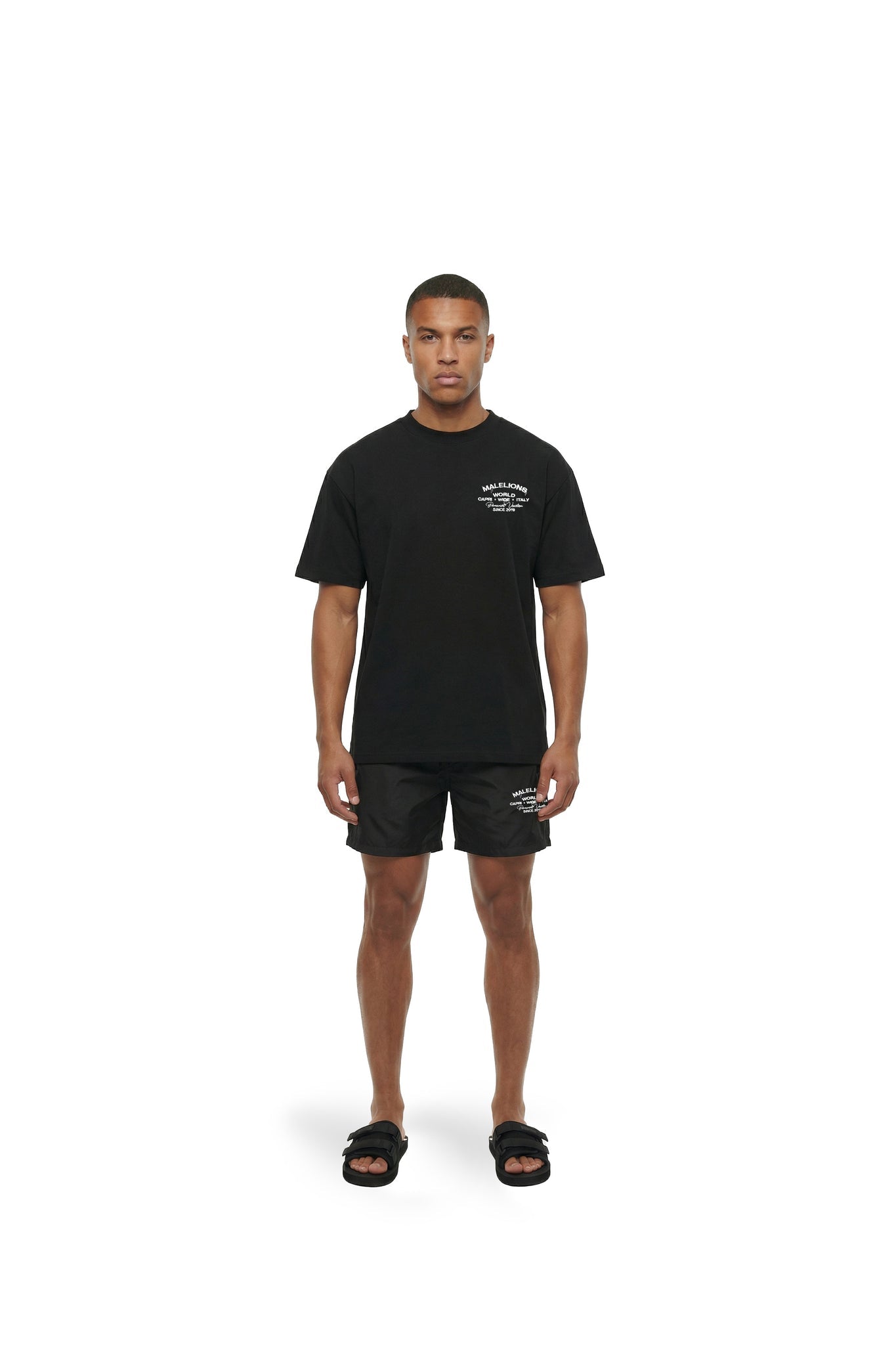 Malelions Heren Permanent Vacation Zwemshorts | Zwart