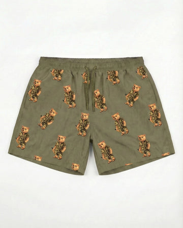 Baron Filou - SWIM SHORTS ALLOVER FILOU CLXVI - Groen - Zwembroek met trekkoord