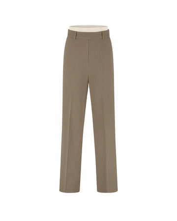 Malelions - Women Pinstripe Pantalon - Sand