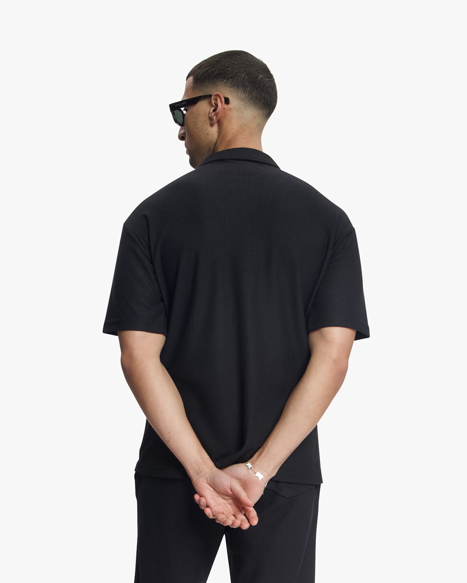 Croyez Plissé Shirt | Zwart