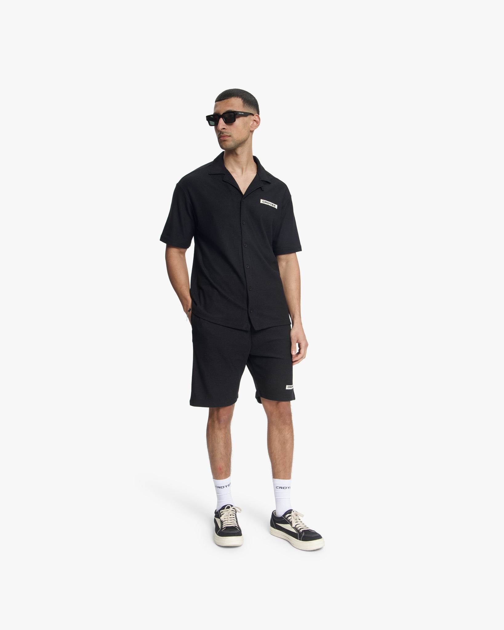 Croyez Plissé Shirt | Zwart