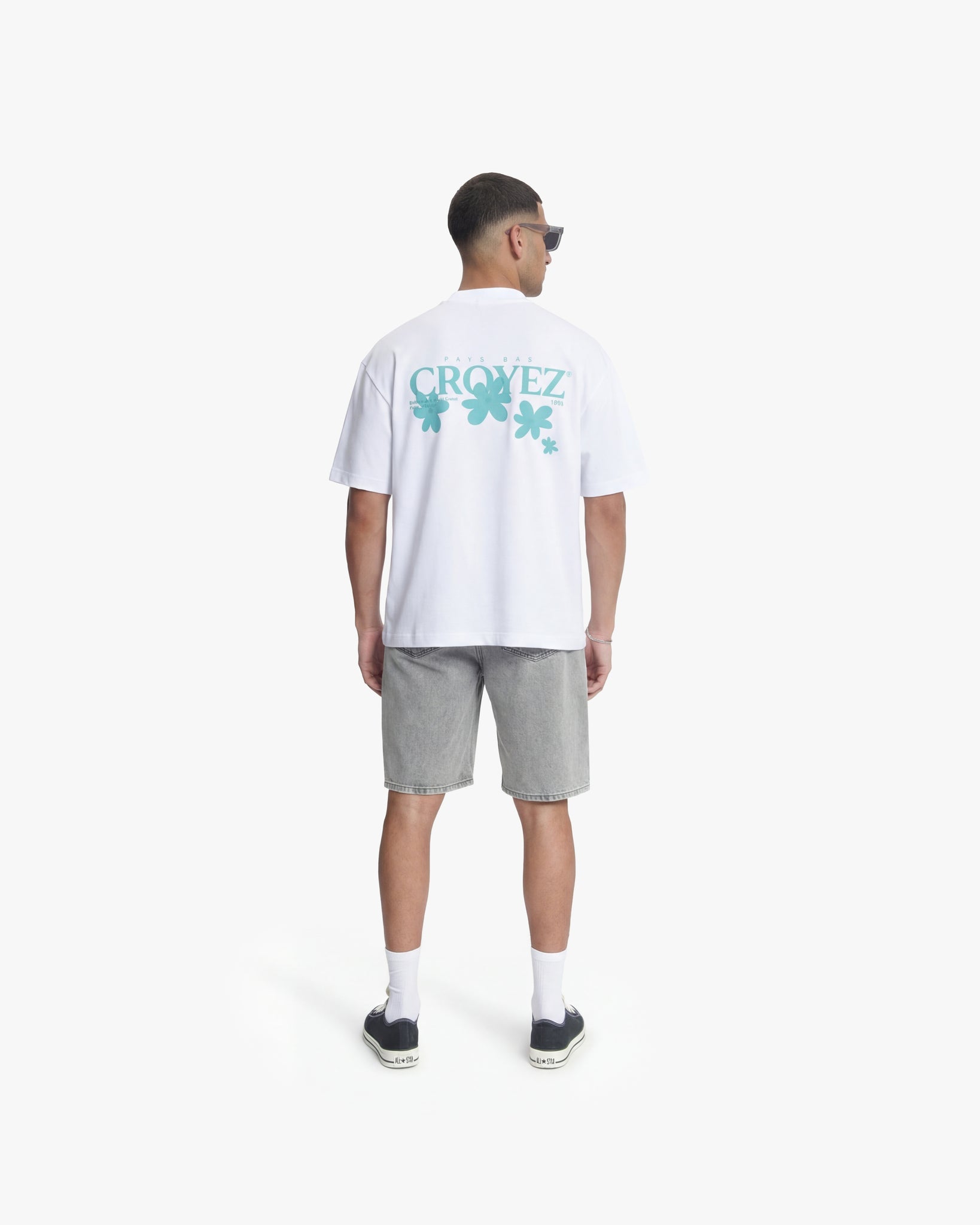 Croyez Botanique T-Shirt | White/Tiffany Blue