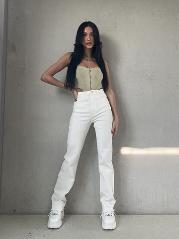 Extra long straight jeans RD2180 - Extra lange dames spijkerbroek