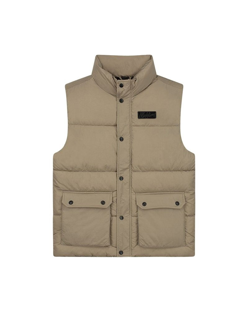 Crinkle Bodywarmer Heren Beige