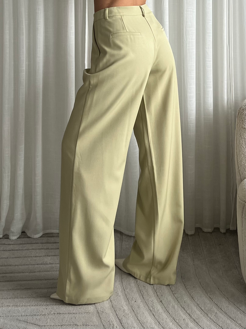 Perfecte Pantalon - Wijde Pijpen - Lichtgroen