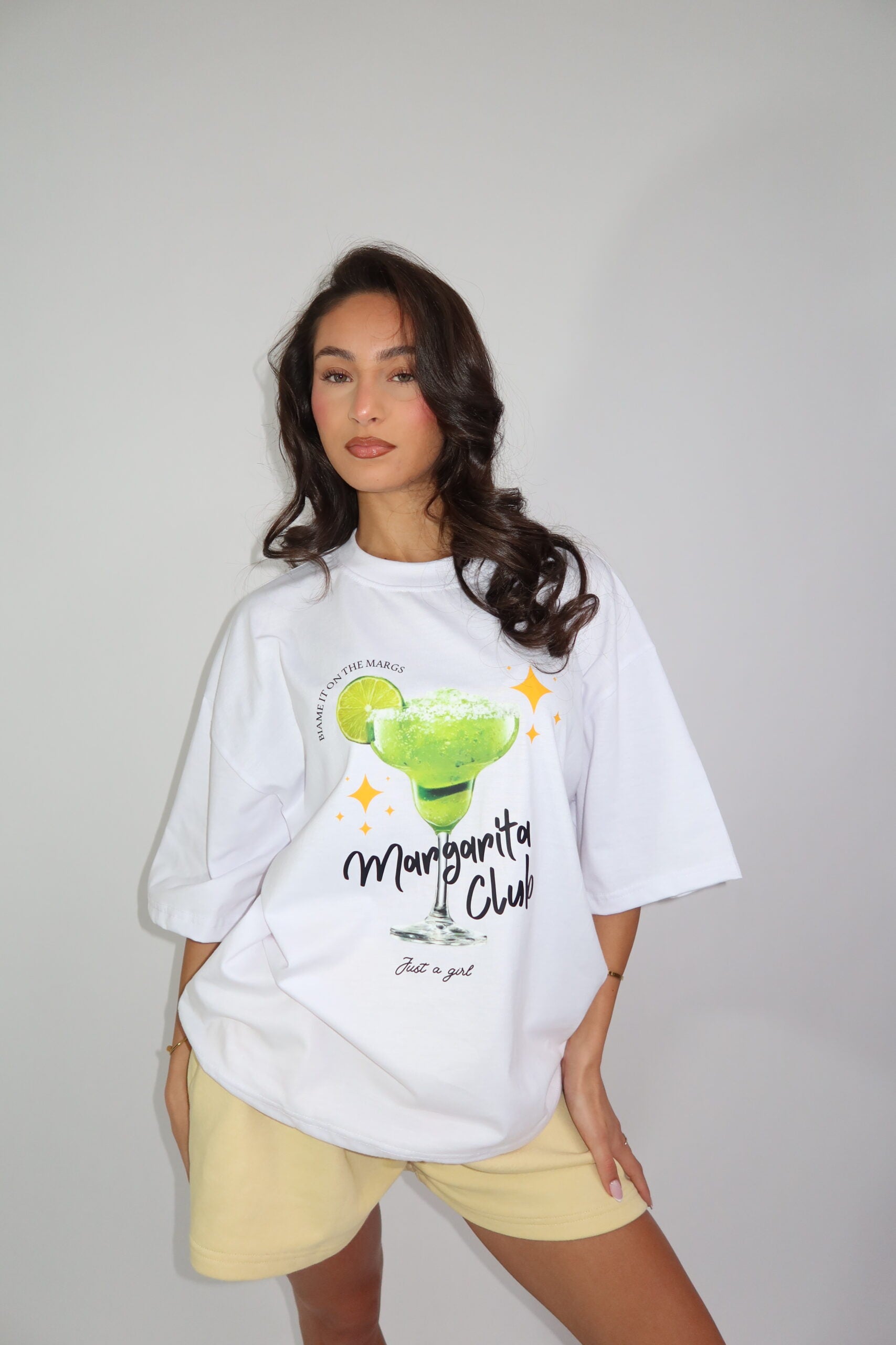 MARGARITA CLUB OVERSIZED TEE – WIT