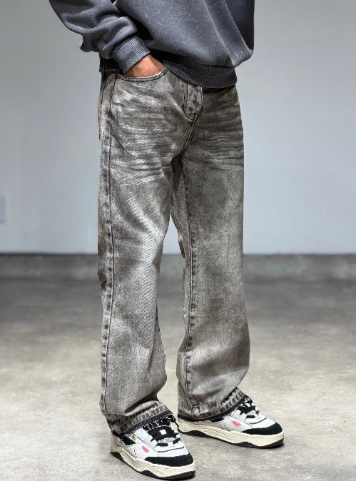 DISTRICT FLARE JEANS - WASHED GREY