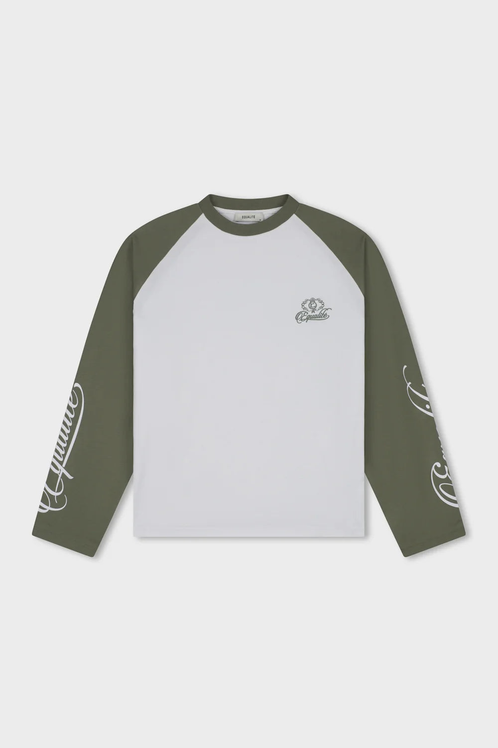 Equalité Jett Raglan Longsleeve Tee White & Basel Green