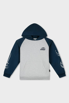 Equalité Jett Raglan Oversized Hoodie Melange Grey & Navy – voorzijde