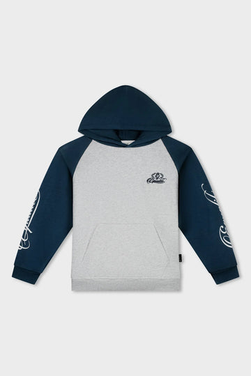 Equalité Jett Raglan Oversized Hoodie Melange Grey & Navy – voorzijde