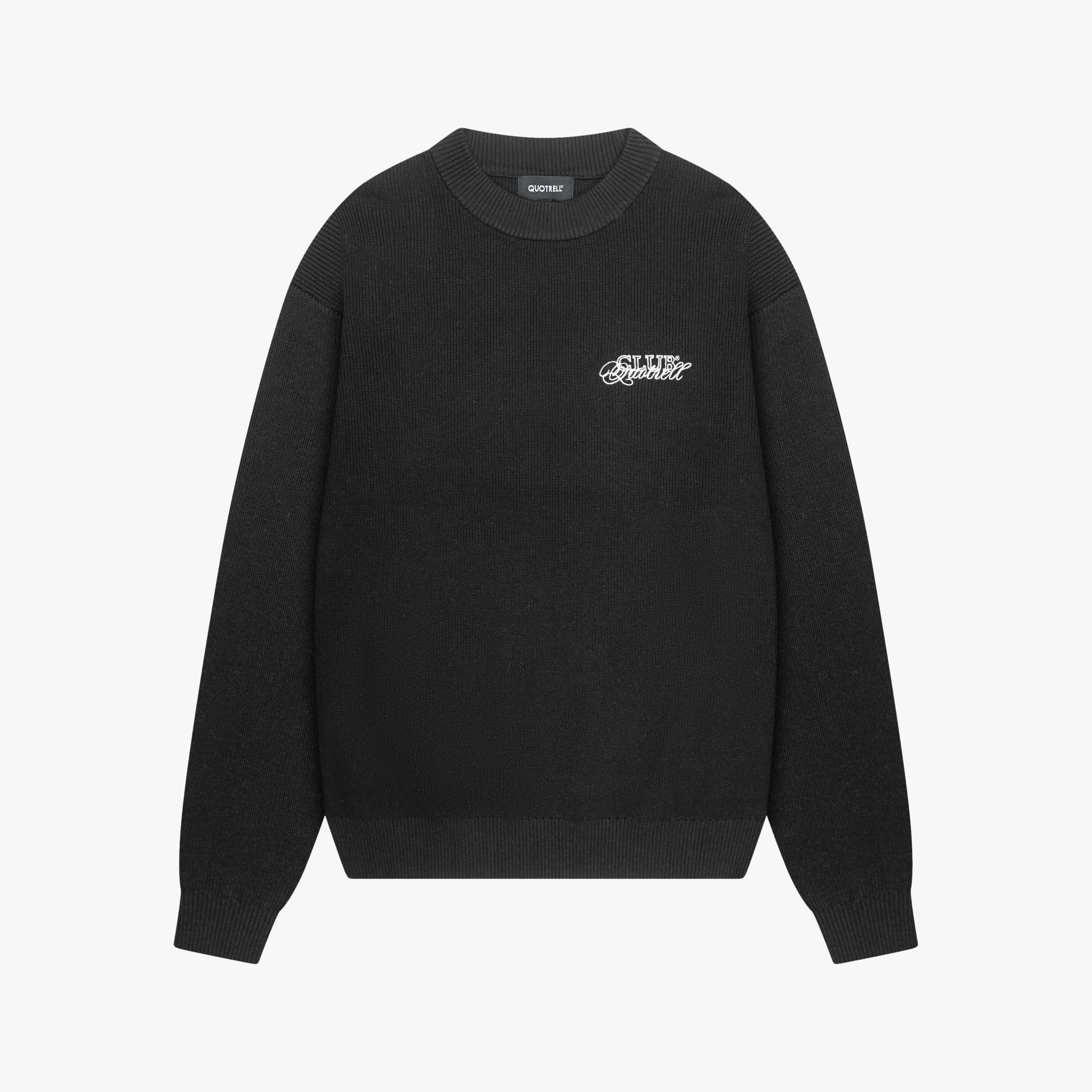 ZAC KNITTED CREWNECK | BLACK/WHITE