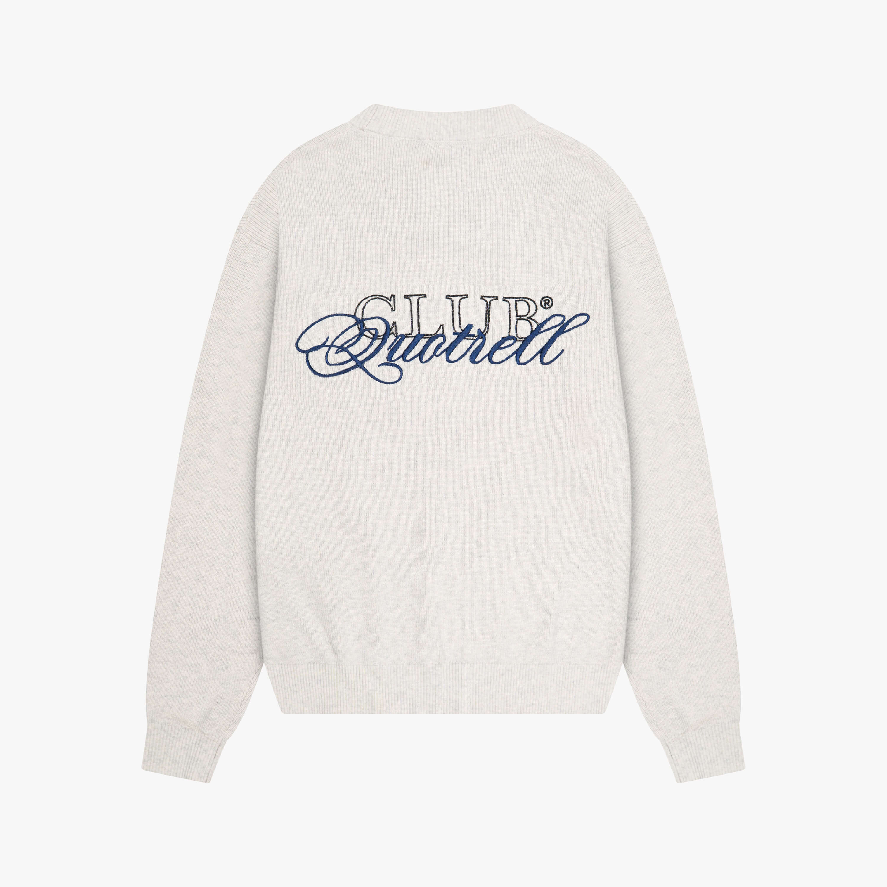 ZAC KNITTED CREWNECK | LIGHT GREY MELEE/BLU