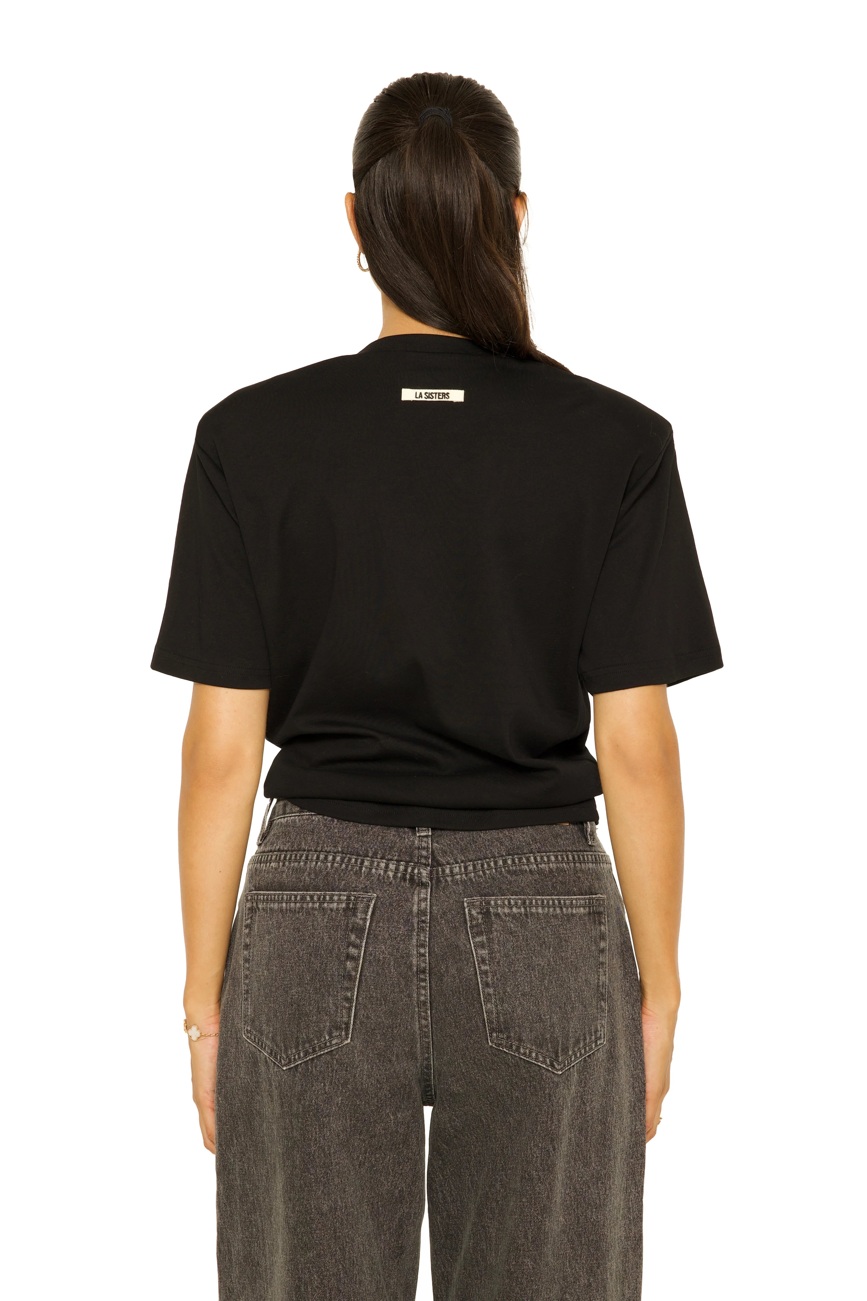 Oversized Knot Tee Black